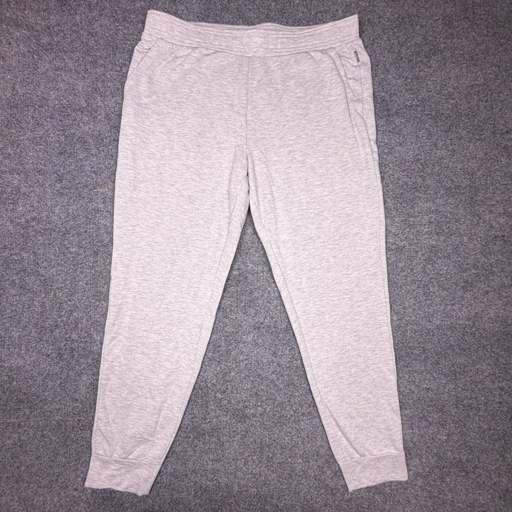 Eddie Bauer Women's L Gray Heather Lounge Joggers Tapered Pants Pockets